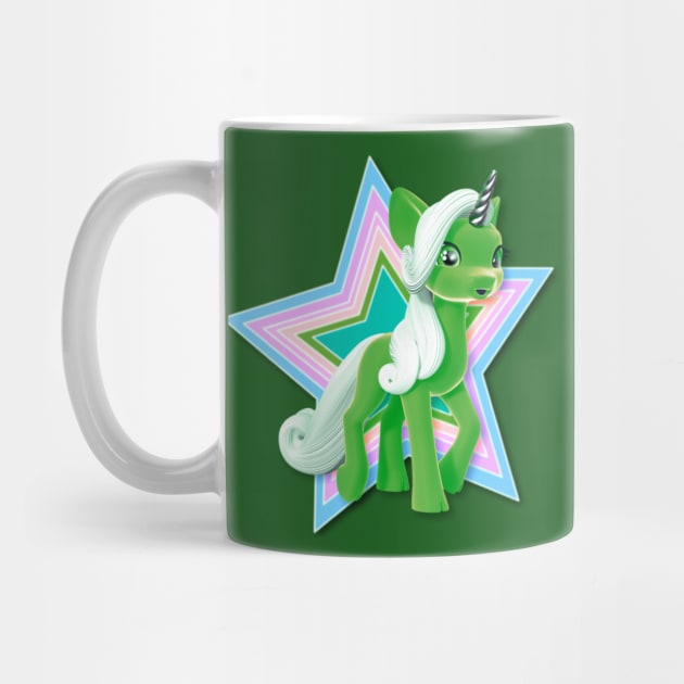 Super Star Green Unicorn by AlondraHanley